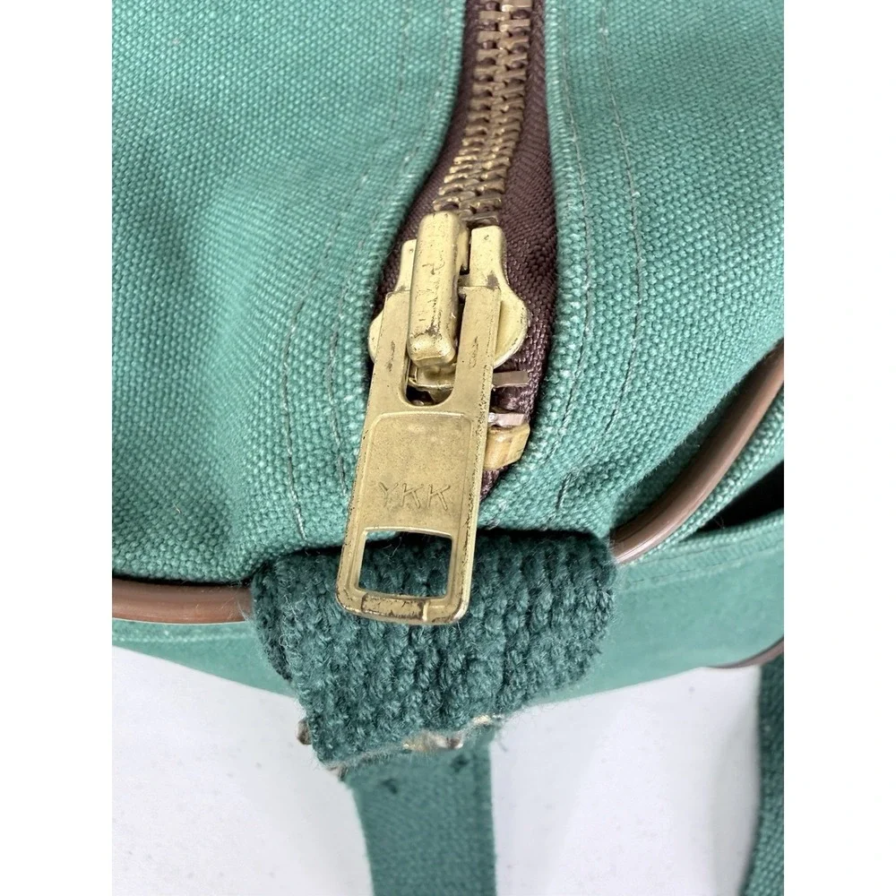 Vintage The Ocean Course Kiawah Island Green Canvas Leather Golf Duffle Bag